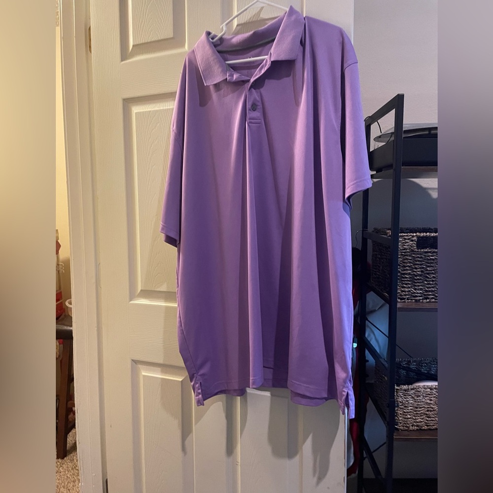 Reebok Purple Men’s Polo Shirt-4xl